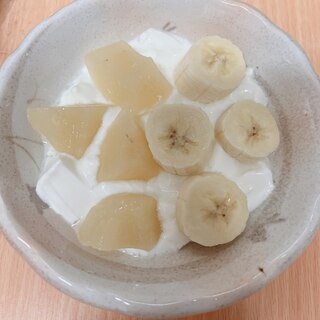 白桃バナナヨーグルト